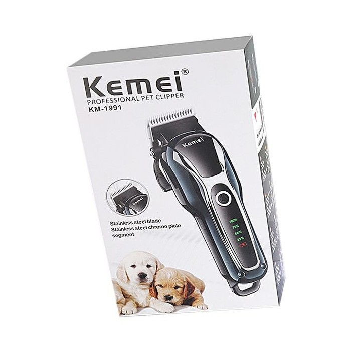 Kemei KM-1991 Pet Clipper Cukur Bulu Pet Praktis digunakan