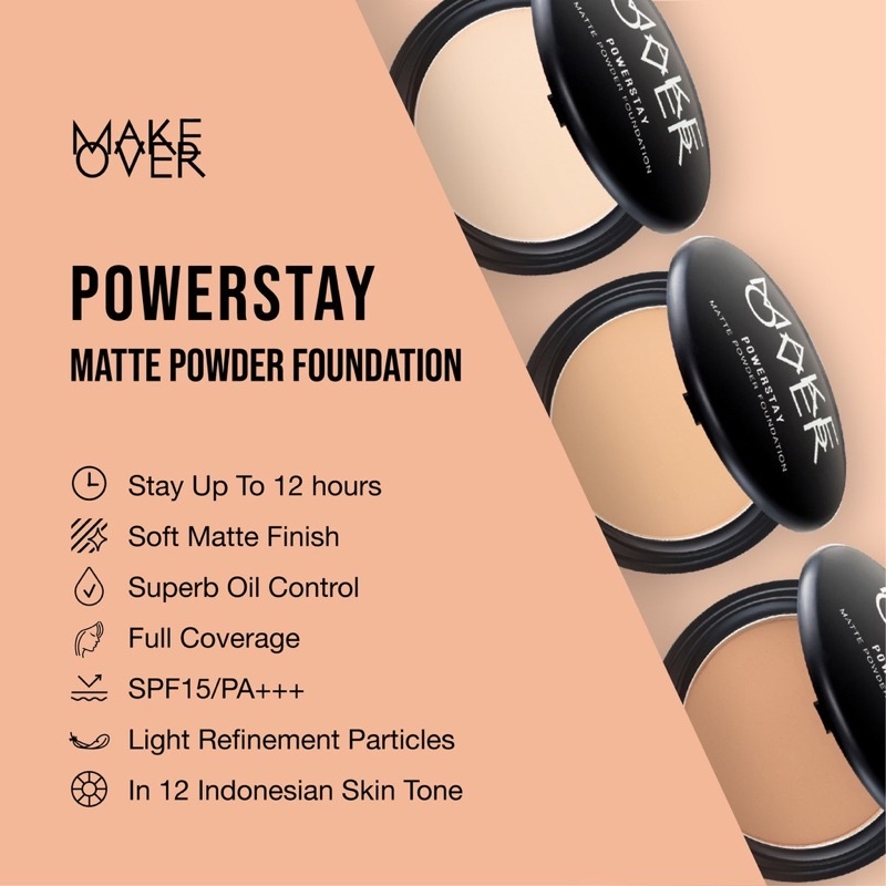 MFI - MAKE OVER Powerstay Matte Powder Foundation 12 g | 100% ORIGINAL