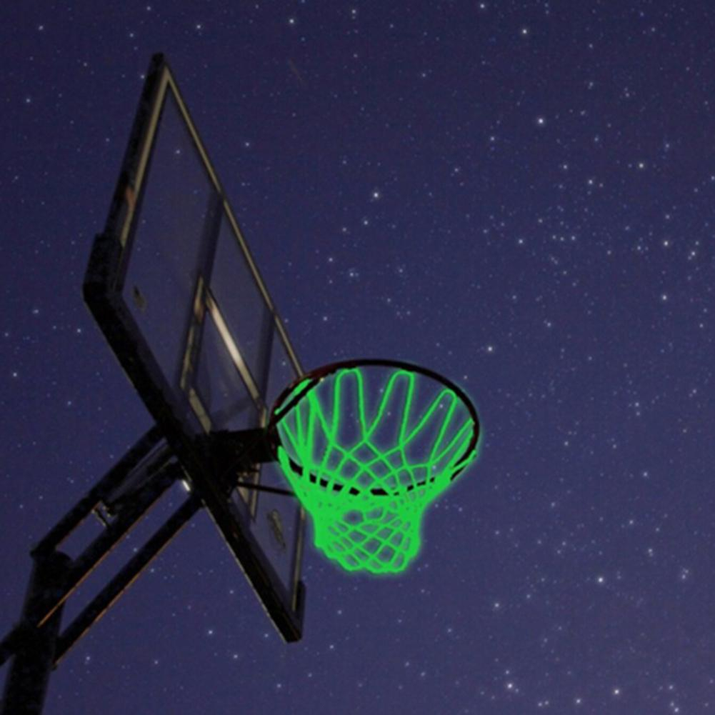 1pc Jaring Ring Basket Glow In The Dark Luminous Basketball Net Nylon Untuk Outdoor