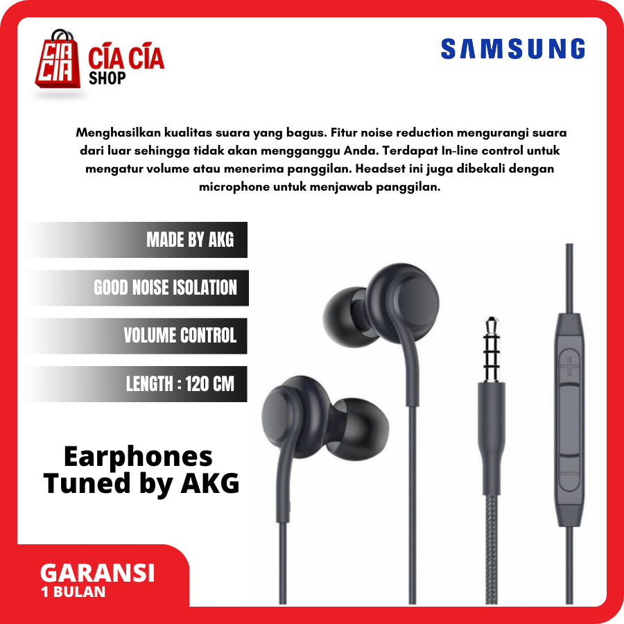 Earphone AKG samsung galaxy S8 EO-IG955 original / headset samsung galaxy S8 original