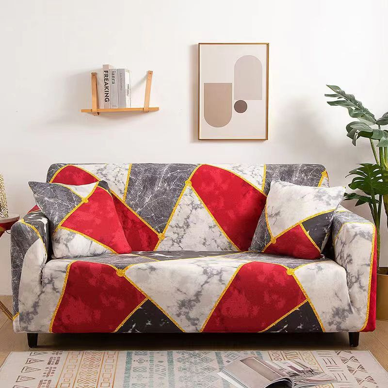 Universal Elastic Vintage Sofa Cover New Motif / Penutup Sofa Elastis Shabby