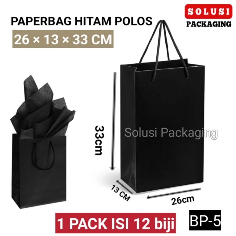 

ISI 12 BIJI paper bag murah 26x13x33 pb5 | kantong | tas kertas | paperbag polos