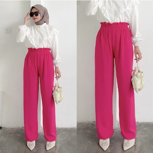 iseven p ZENA KULOT / DOUBLE BUTTON CREPE PANT