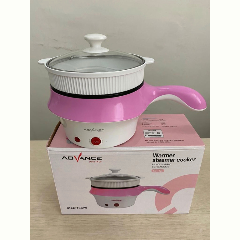 Advance Panci Listrik Multifungis C18 1.5L Warmer steamer cooker Garansi 1 Tahun