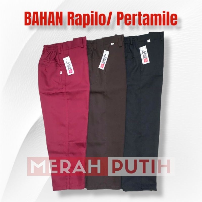 Celana Rapilo Pertamile SD Merah, Hitam, Pramuka