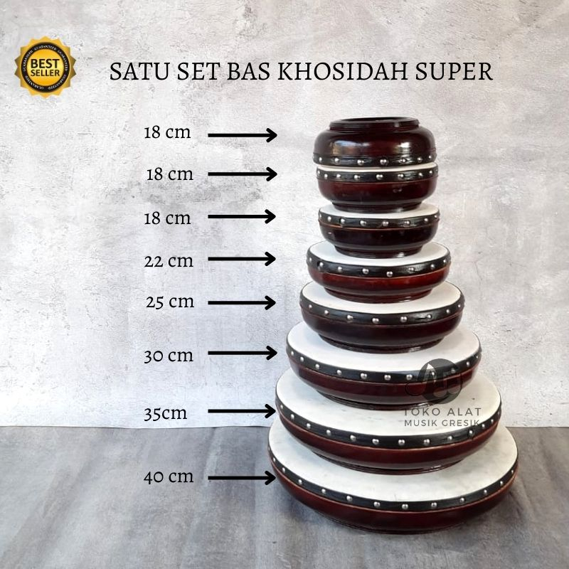 Rebana Hadroh 1 Set Qosidah Super