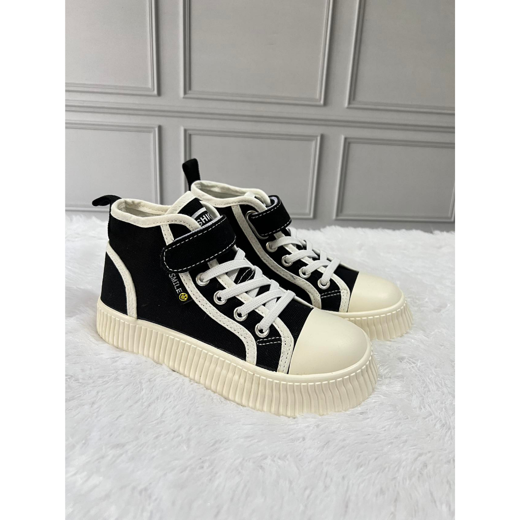 J150 IMPORT Sepatu Anak Import Kids Polos Hak Tebal Korean Style Sneakers Sekolah Anak Laki-Laki Perempuan Size 25-37