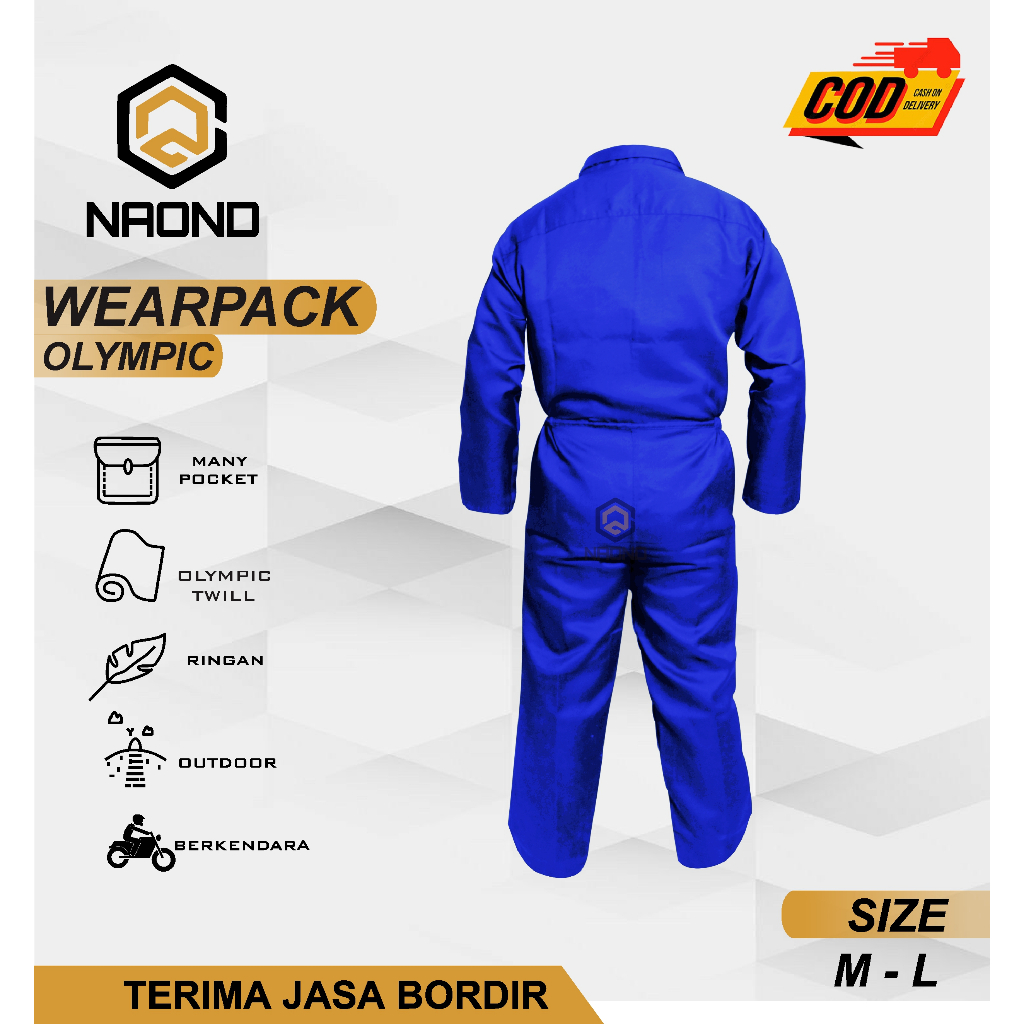 Wearpack katelpak / Coverall safety Seragam Kerja Proyek murah