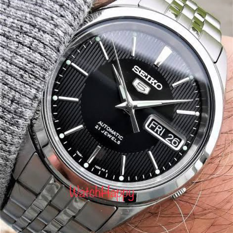 Seiko 5 SNKL23K1 SNKL23 SNKL23K Mens Watch Automatic Black Dial Original 100Persen Bergaransi Resmi