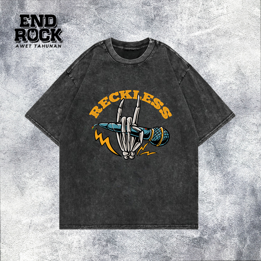 Kaos Oversize Wash Original Endrock Tema Reckless DTFS130