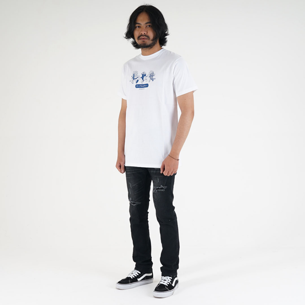 Whoopculture Tshirt &quot;Walking Pop&quot; White