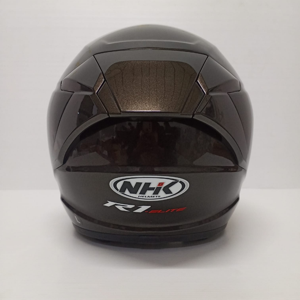 NHK HELM R1 ELITE SOLID GUNMETAL SINGLE VISOR HALF FACE NHK ELITE