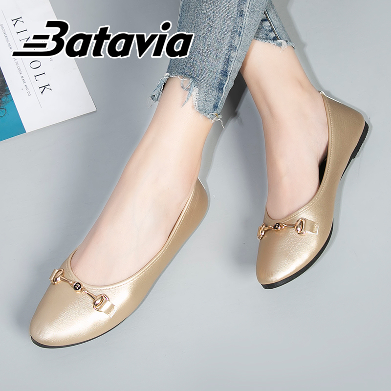 Batavia import Sepatu wanita flatshoes sepatu flatshoes fashion kulit wanita sepatu wanita flatshoes kulit Flats Shoes Sepatu Wanita Sepatu kerja wanita di tempat kerja Sepatu Hitam Wanita Balet Shoes F12