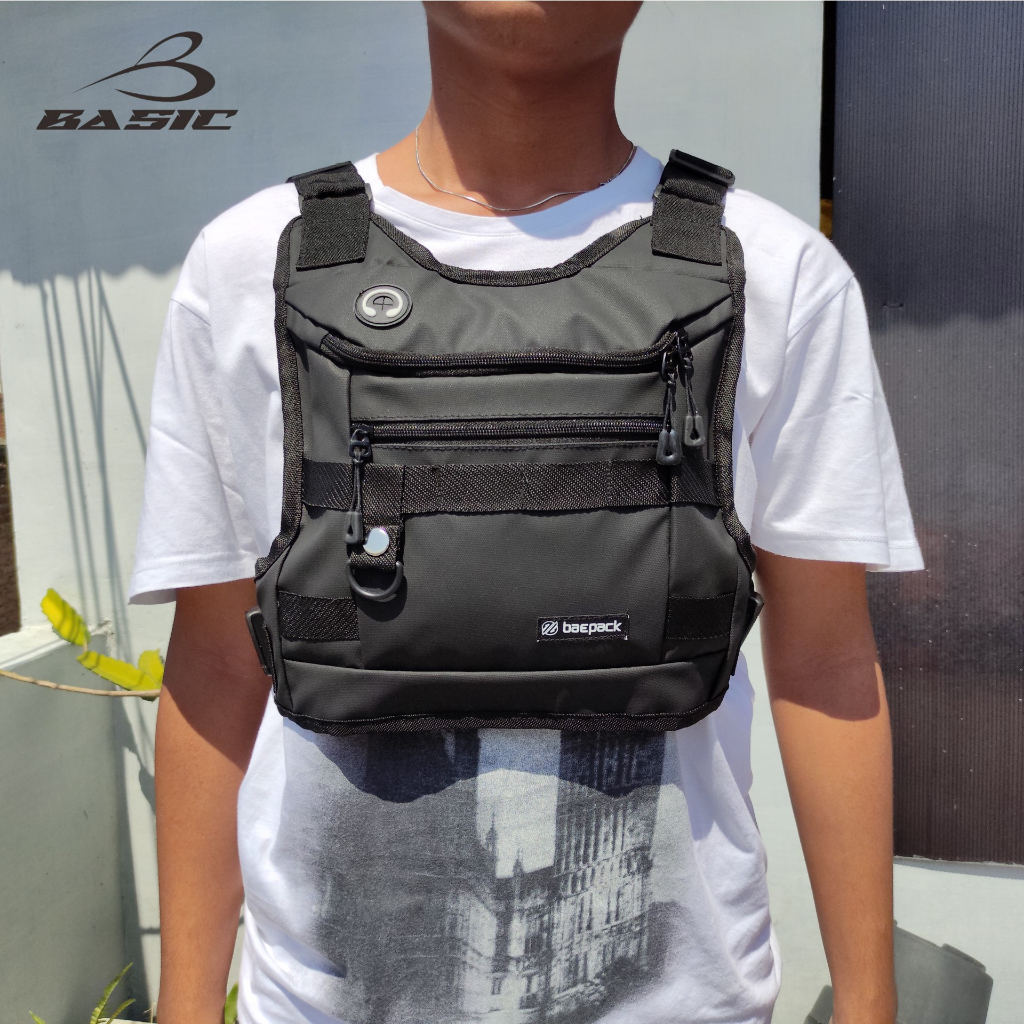 Baepack Tas Dada Pria Waterproof Anti Air Zeus Original Chest Bag Basicbag / Tas Dada Pria Tactical 