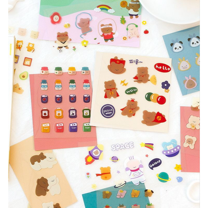 

Sticker Aesthetic Lucu Dekorasi Buku Harian Waterproof