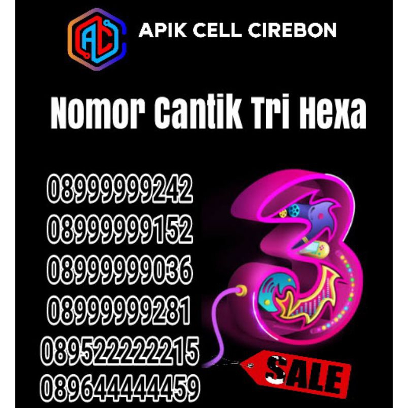 Nomor Cantik Tri hexa Prabayar