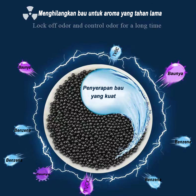 Pewangi pasir kucing Cat litter deodorizer 250gr Litter Deodorant Beads with Activated Charcoal Penghilang Bau pasir kuci