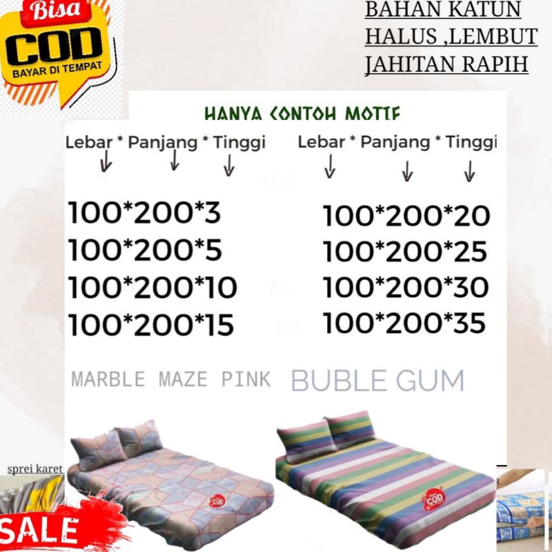 SEPREI SPREI KARET SUDUT SIZE 100*200*..TINGGINYA = ( 10,15,20,25,30,35 ) SARBAN 1 SARGUL 1