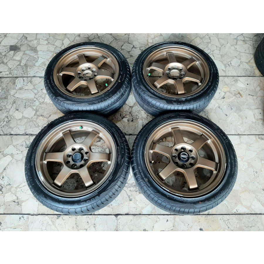 VELG MOBIL RACING TE37 R16X7 PCD 4X100, 4X114 + BAN PHI 195 50 R16