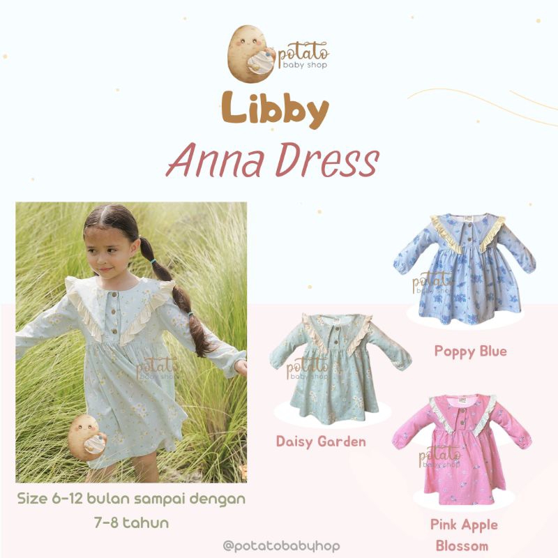 Libby Anna Dress 6Month s/d 8Years - Dress Anak Libby