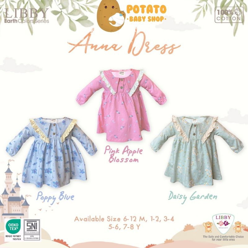 Libby Anna Dress 6Month s/d 8Years - Dress Anak Libby