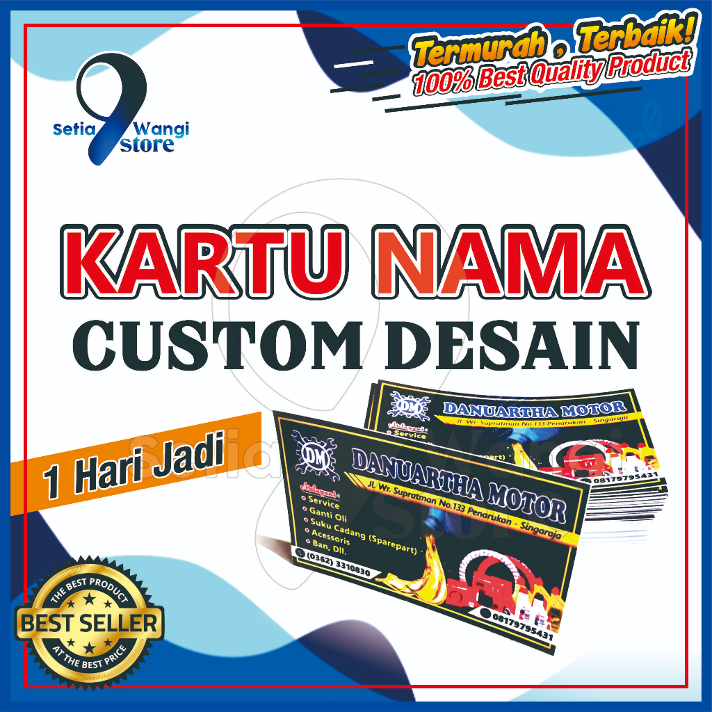 

Cetak Kartu Nama Custom 100 pcs Free Desain Laminasi Glossy Doff/Bussiness Card/ 1/2 Sisi