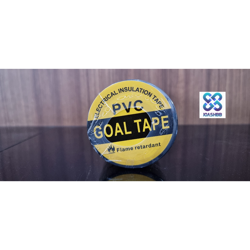 Lakban PVC Listrik 18mm x 17yard Hitam Goaltape