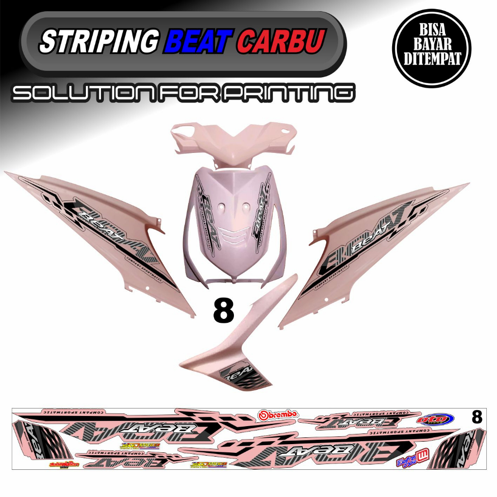 STRIPING VARIASI BEAT CARBU