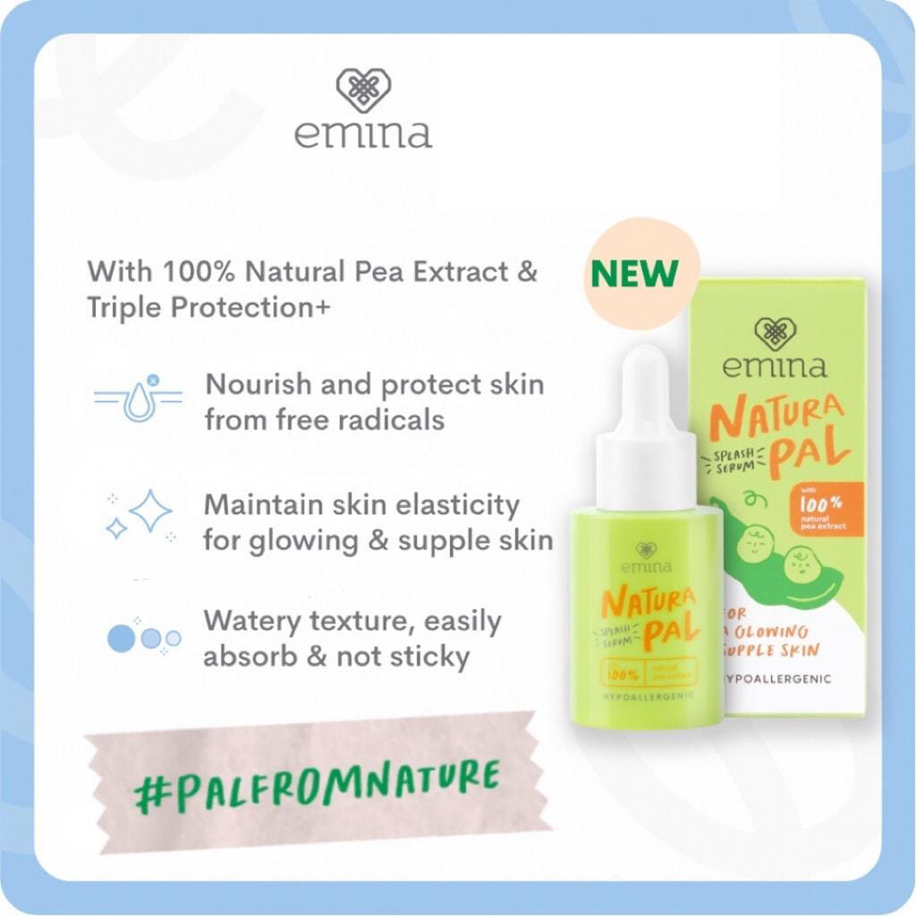 ✿ELYSABETHME✿ Emina paket glowing natura pal free lipcream lembut alami organik