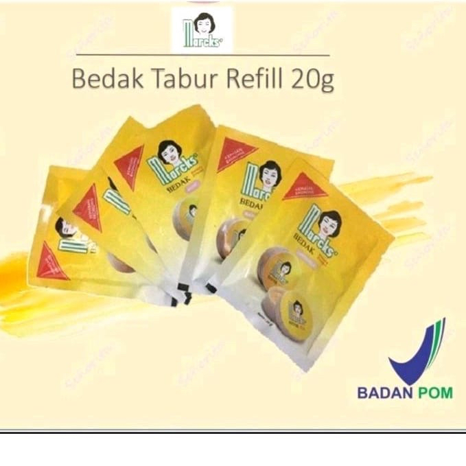 ✿ELYSABETHME✿ Marcks bedak tabur REFIL  sachet murah by kimia farma isi ulang travel