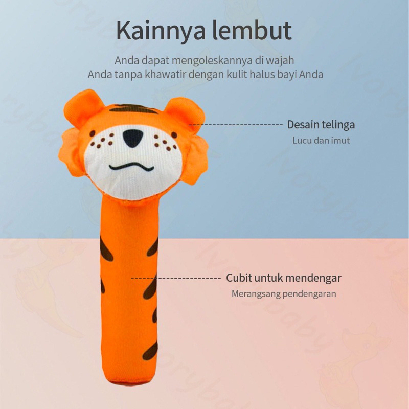 Boneka Stick / Rattle stick mainan bayi tongkat genggam rattle bayi