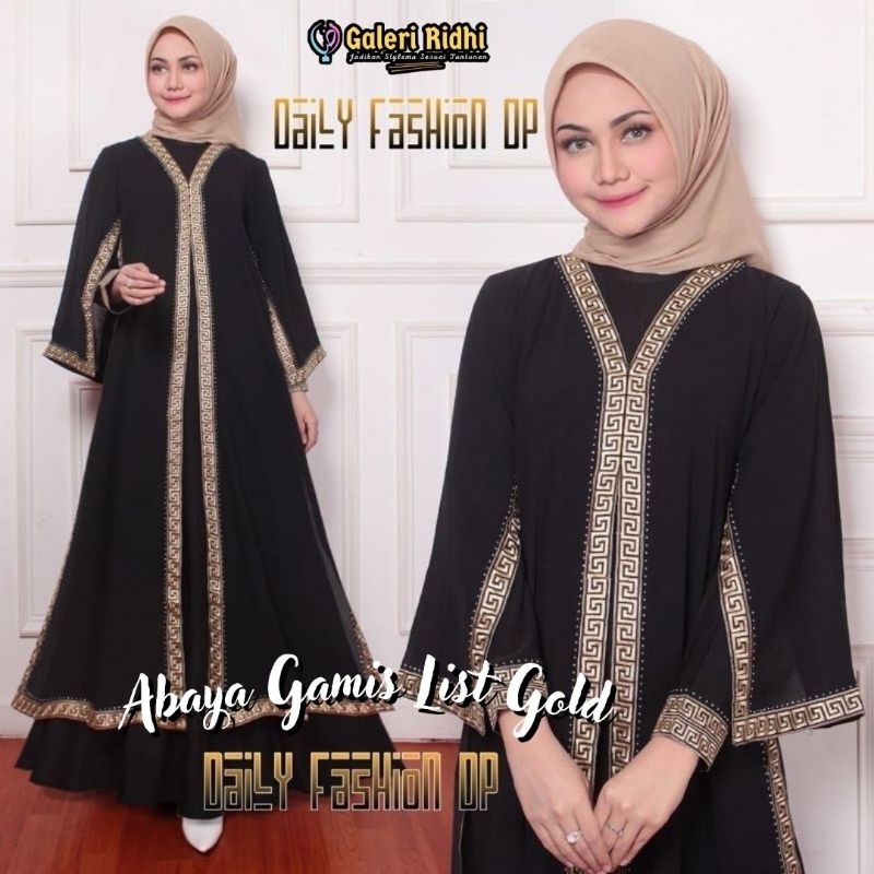 Gamis Abaya Jetblack Arab Saudi Turkey Pita G Eksklusif Wanita Muslimah Syari Dewasa