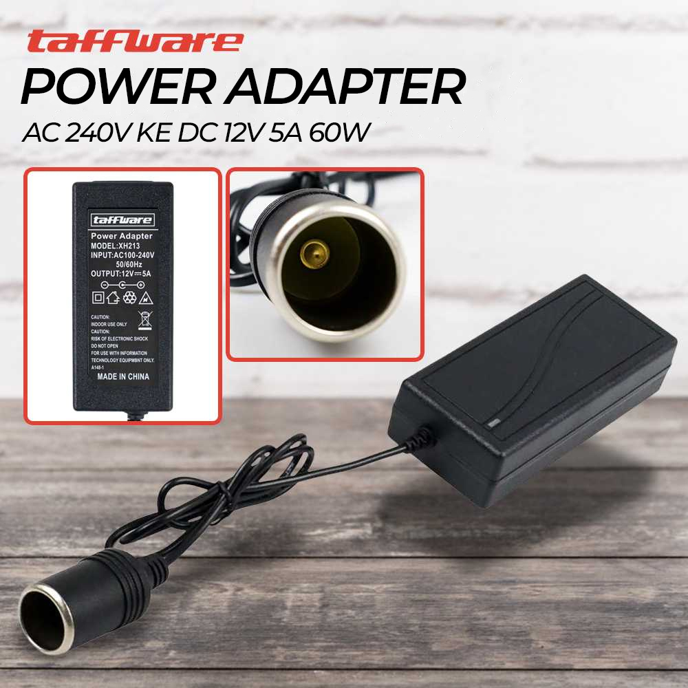 Taffware Power Adaptor AC 240V ke DC 12V 5A 60W - XH213