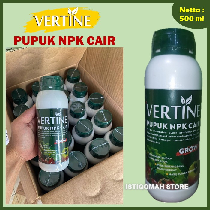 Pupuk Pelebat Buah Terong Ungu yang Bagus VERTINE GROW 500ML Obat Pelebat Daun Tanaman Daun Terong Ungu, Pupuk Penyubur Daun dan Buah Terong Ungu,  Pupuk Penyubur Daun Akar Pelebat Bunga Dan Buah Terong Ungu Paling Ampuh TERLARIS