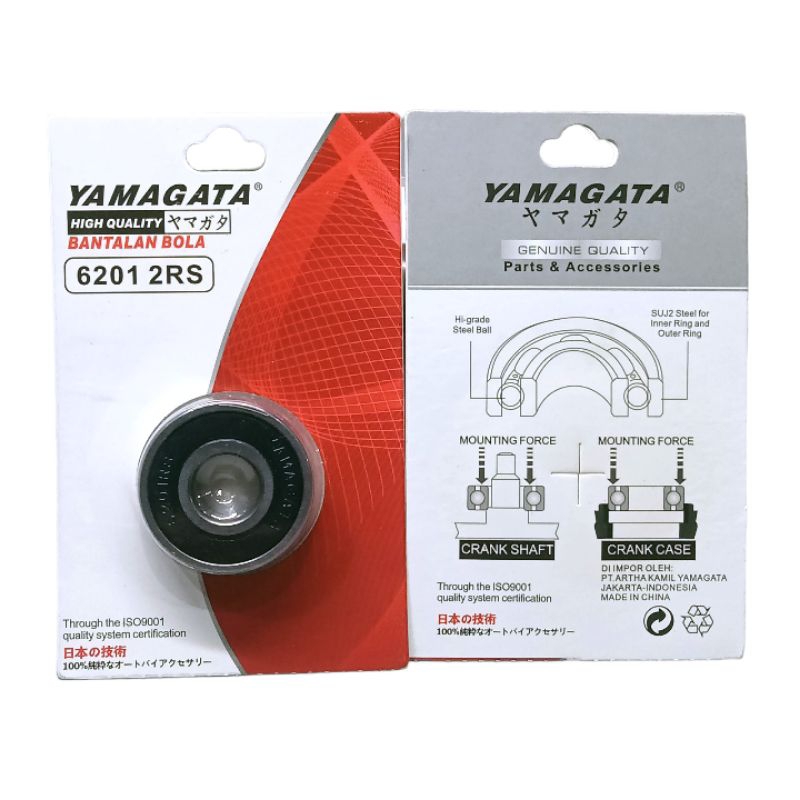 Bearing Lahar 6201 2RS 1pcs Merk Yamagata