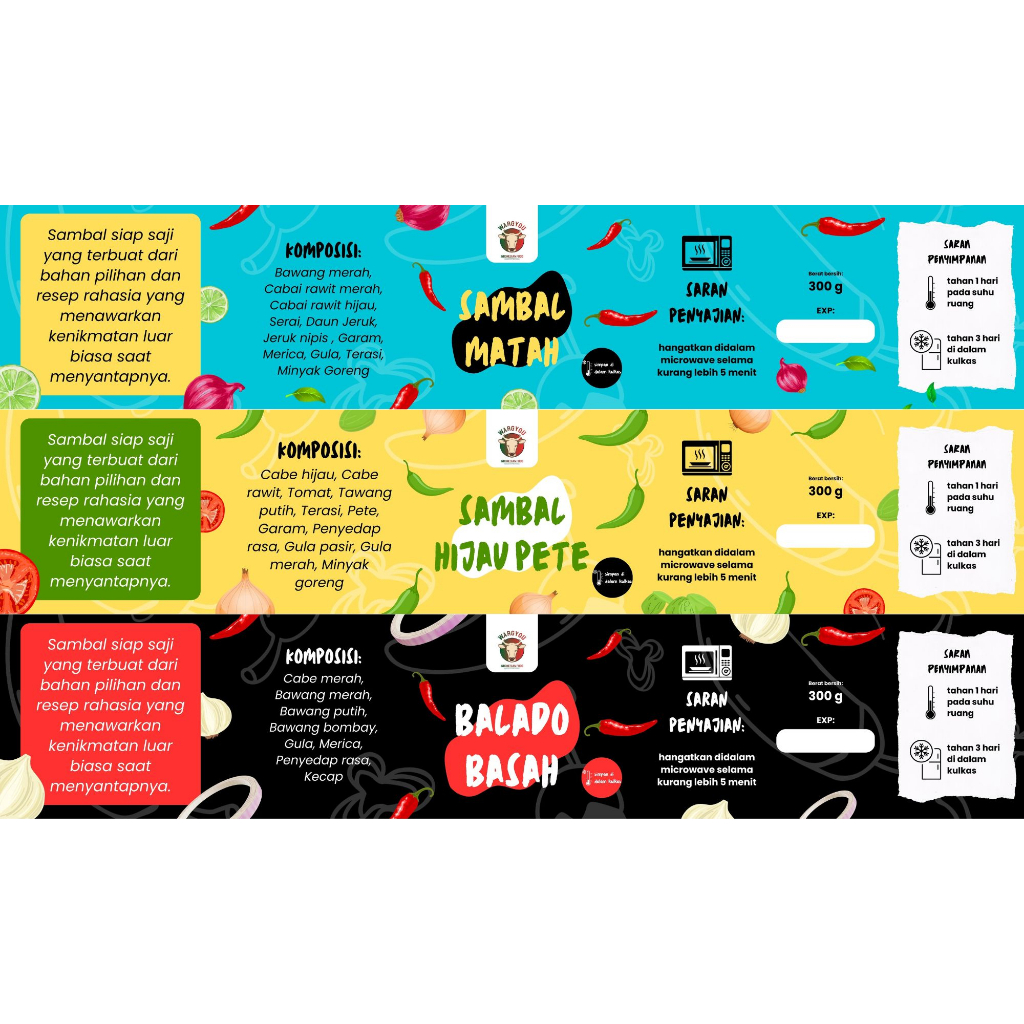 Jasa Desain Label / Stiker Kemasan Custom Desain