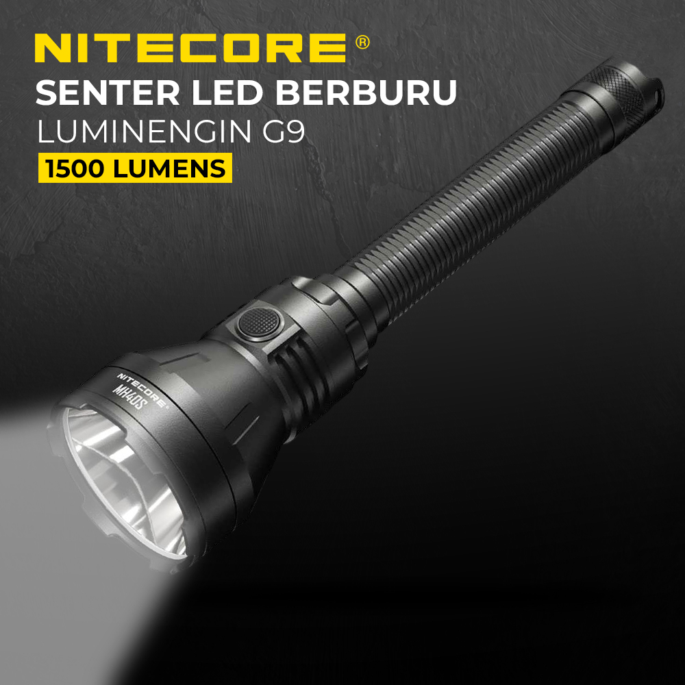 NITECORE Senter LED Berburu Luminengin G9 1500 Lumens - MH40S - Black