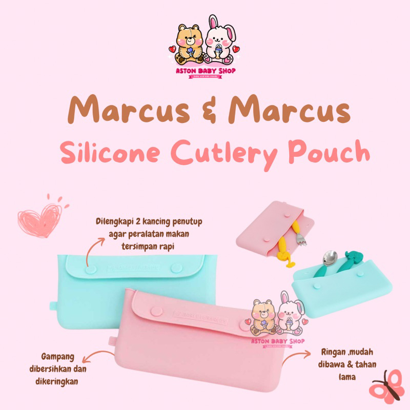 Marcus &amp; Marcus Cutlery Pouch / Multi Purpose Pouch Kantong Sendok Garpu