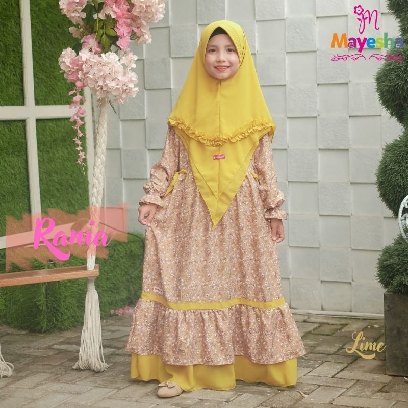 Ready ‼️ Set Gamis Anak Premium Rania Junior by Mayesa