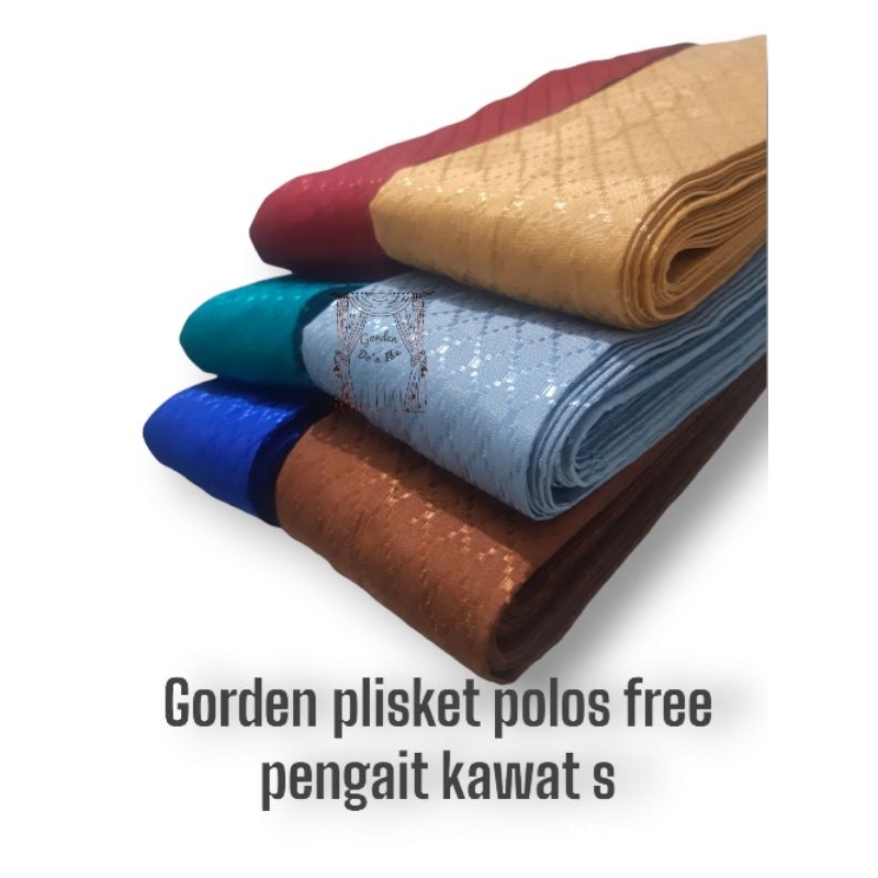 Gorden Plisket Sido Polos / Gorden Jendela Pintu Model Cantolan Kawas S / Hordeng Biasa / Vanesa
