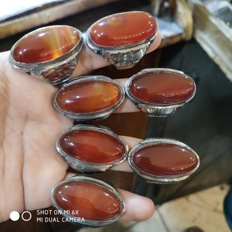 cincin batu akik cempaka ring monel 1 kodi