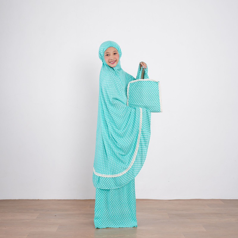 MUKENA ANAK RAYON RENDA TAS SAJADAH by GMJ1