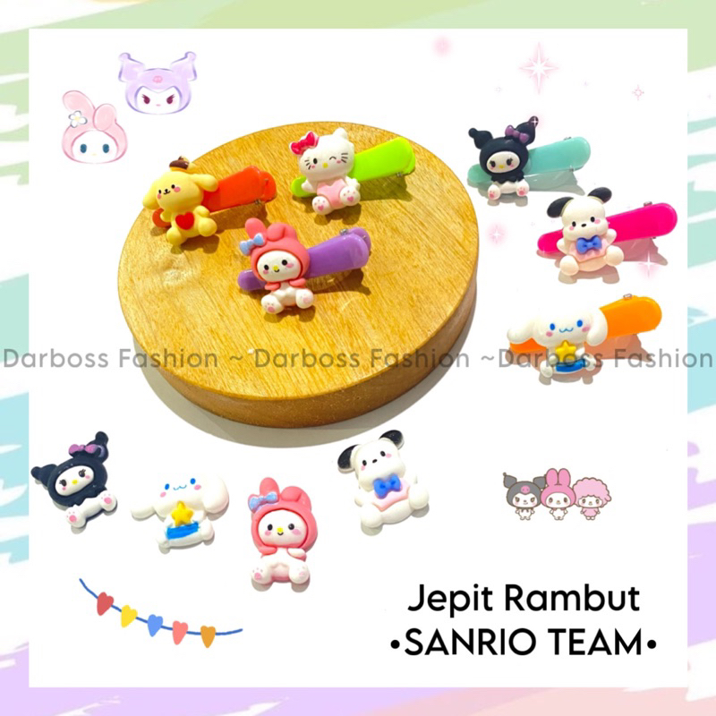 (Part 16 RB) jepit Rambut Anak / Jepit poni / jepit lucu / jepit clay princess / jepitan rambut / jepit plastik clay resin / jepit murah