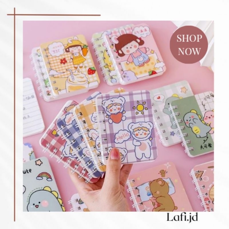 

ATK - Buku Memo Note Ring A7 | Buku Catatan Diary Mini Lucu Warna Warni