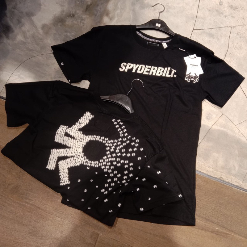 Kaos spyderbilt back logo mirror sample