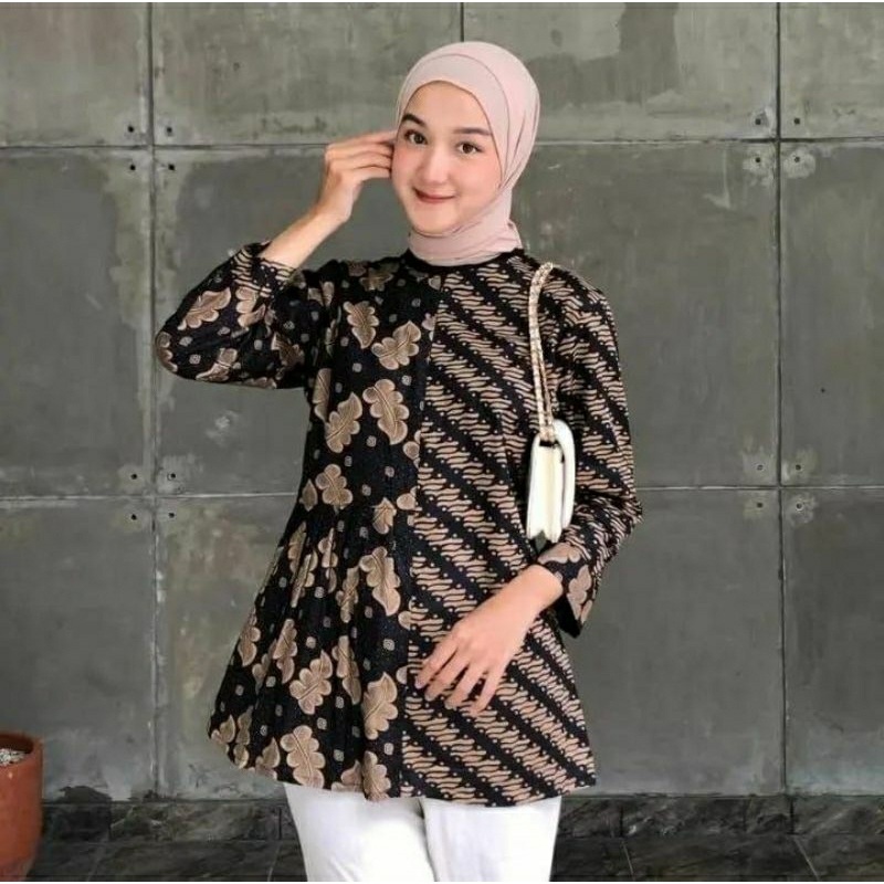 Maura Couple - Sania Ruffle Batik Couple ori Ndoro jowi DNT Garansi- Couple Aulia Godong seno