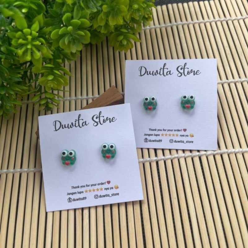 HANDMADE ANTING TUSUK PLASTIK ANAK/DEWASA MOTIF BINATANG 01 -RESIN