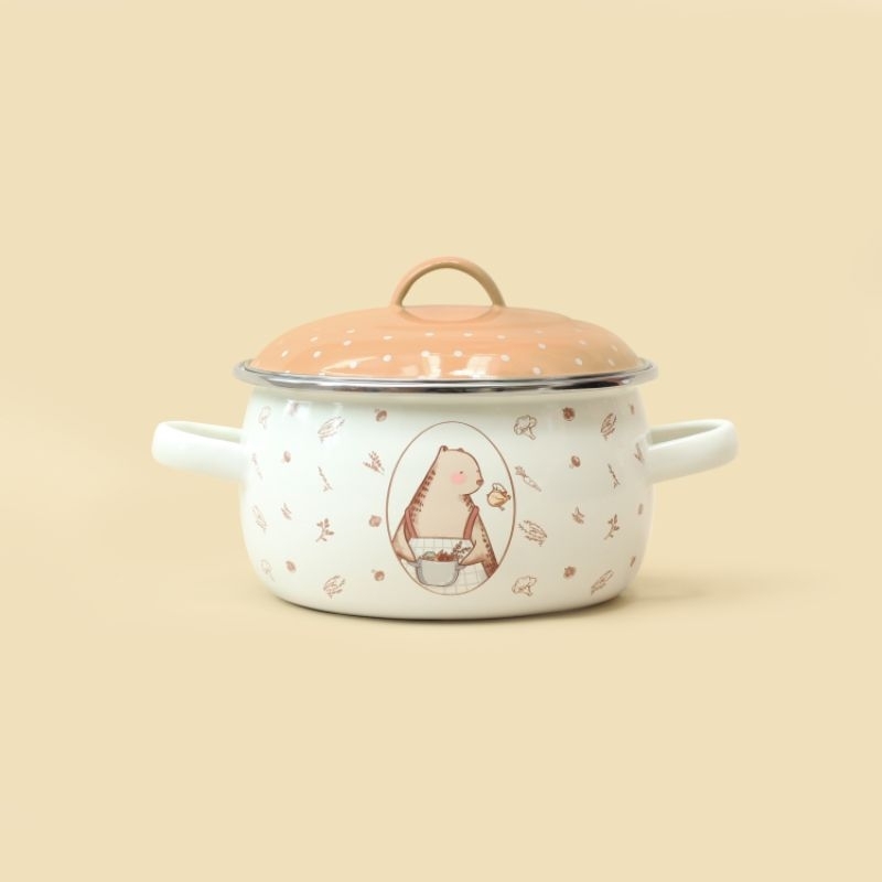 MAIRU x BIG BEAR &amp; BIRD Panci Pumpkin Pot Enamel 16cm