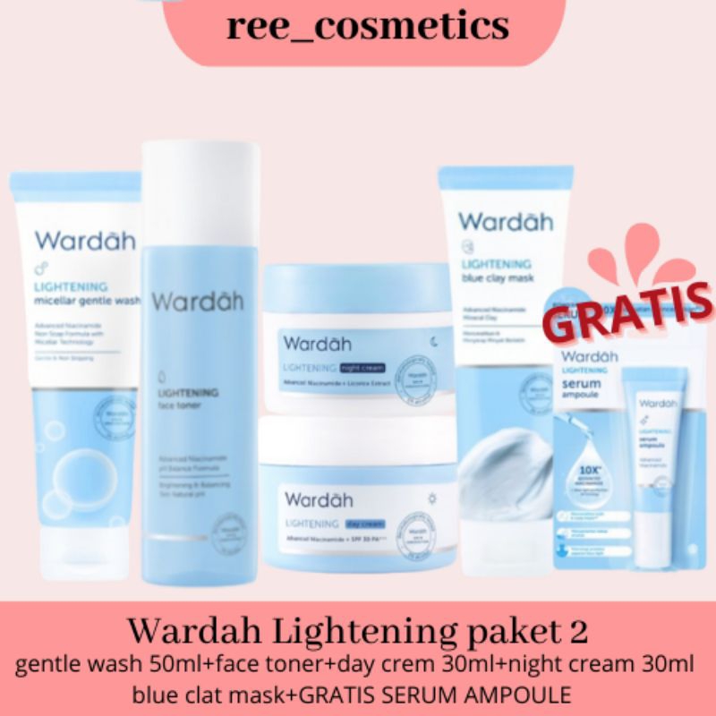 Wardah Lightening Paket Lengkap | Paket Skincare Wardah | Wardah 1 Paket Lengkap | Wardah Sepaket