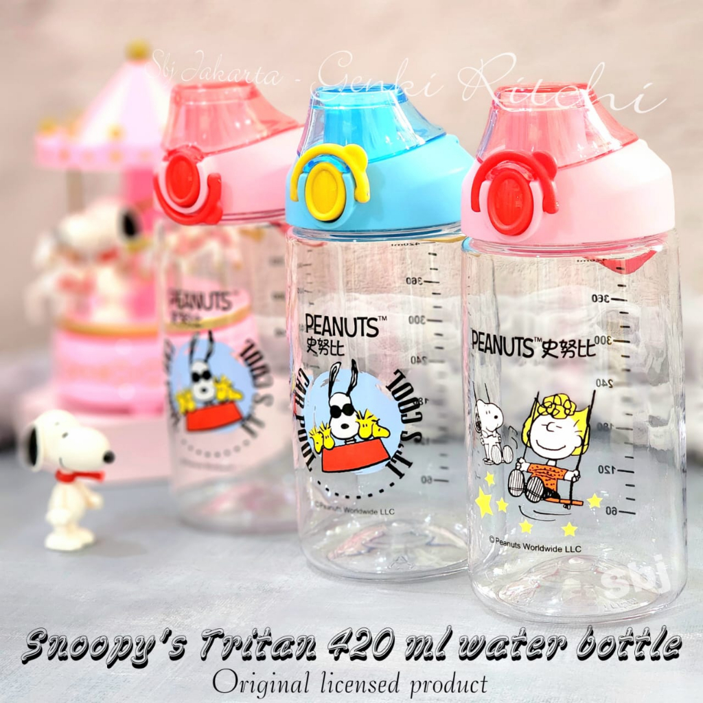 BOTOL MINUM ANAK TRITAN BPA FREE 420ML SNOOPY ORIGINAL Sport edition